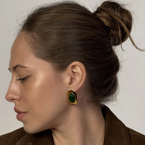 Jade Earrings — worn