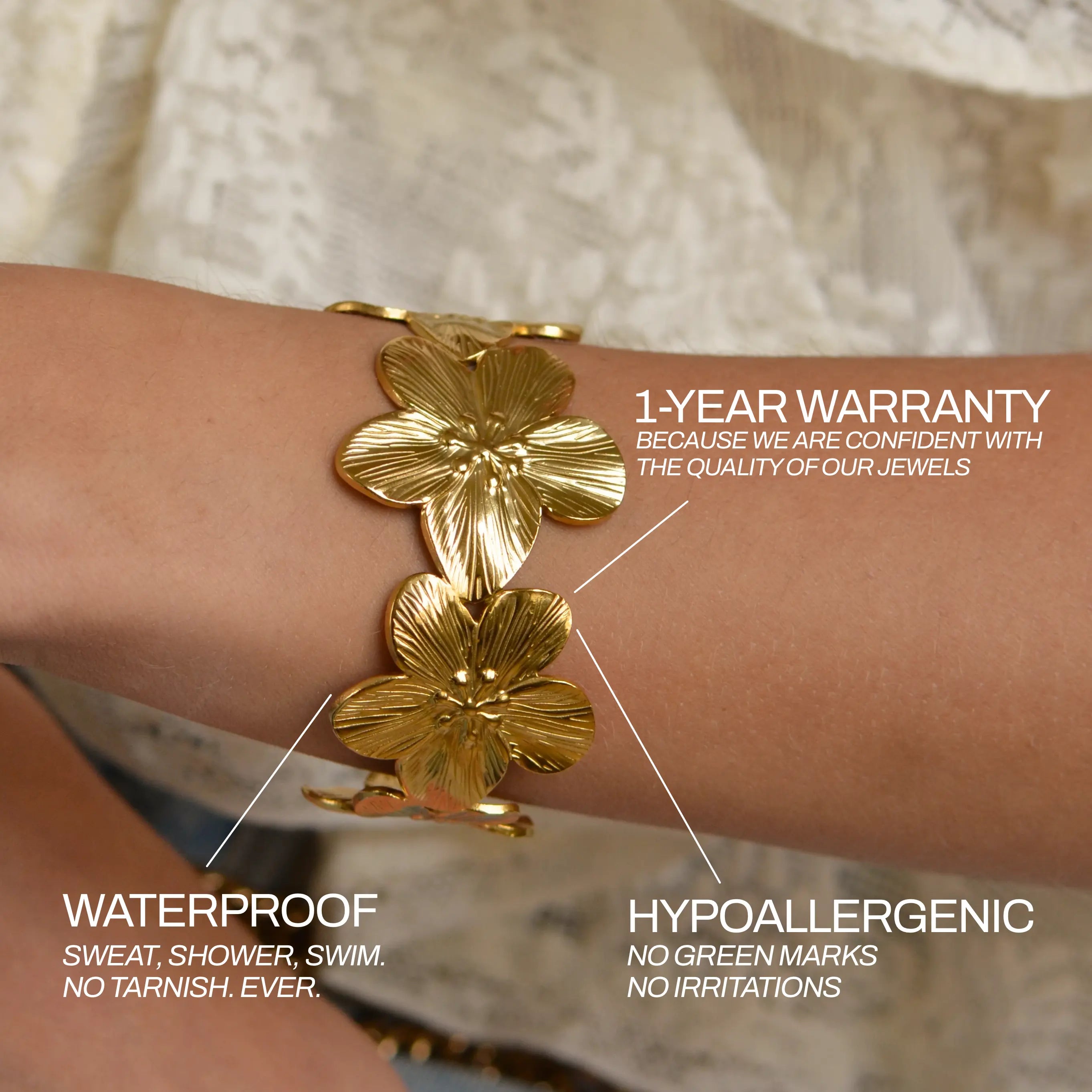 Flora Cuff — worn
