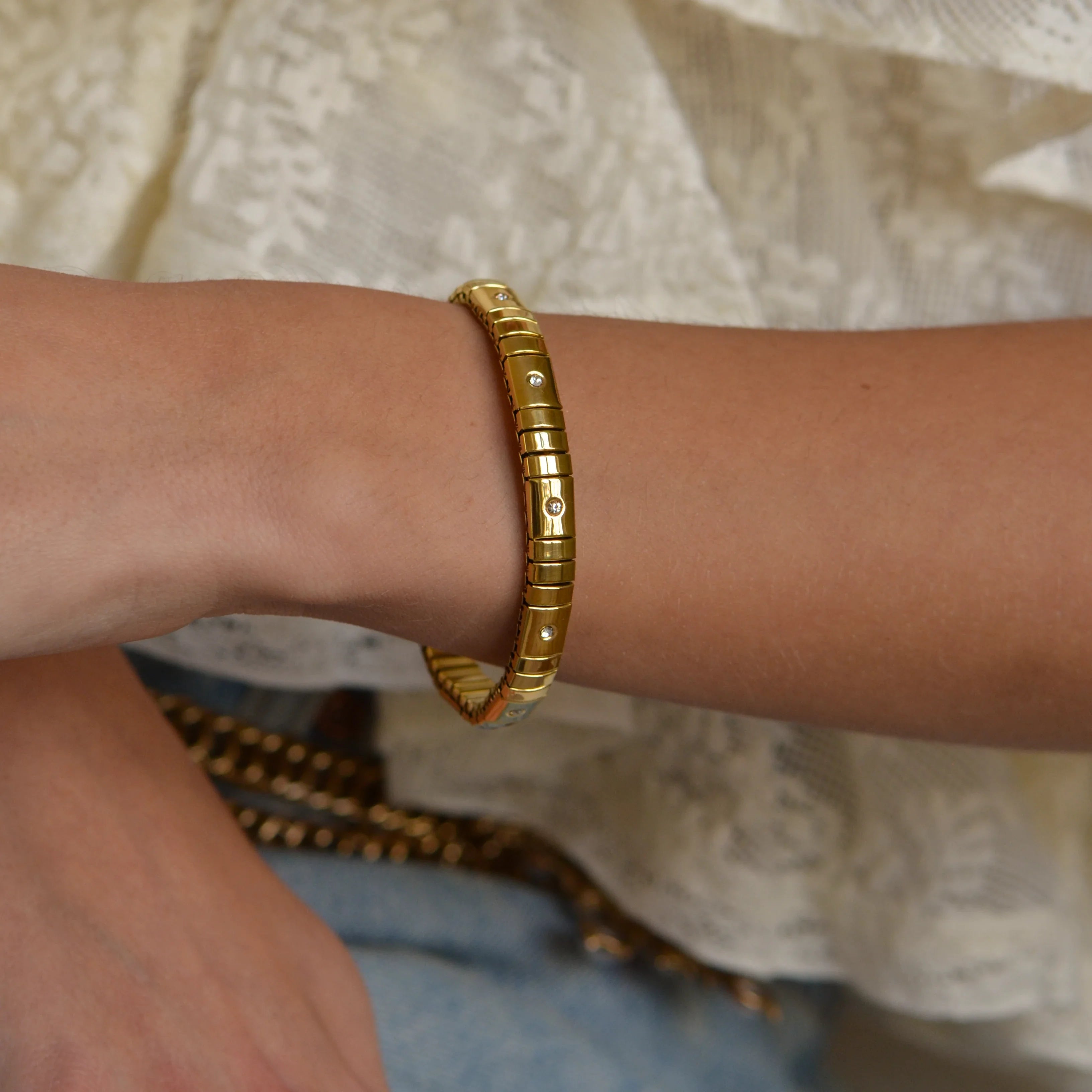 Solitaire Bracelet — worn