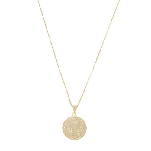 Saint Benedict Medal Necklace — detail
