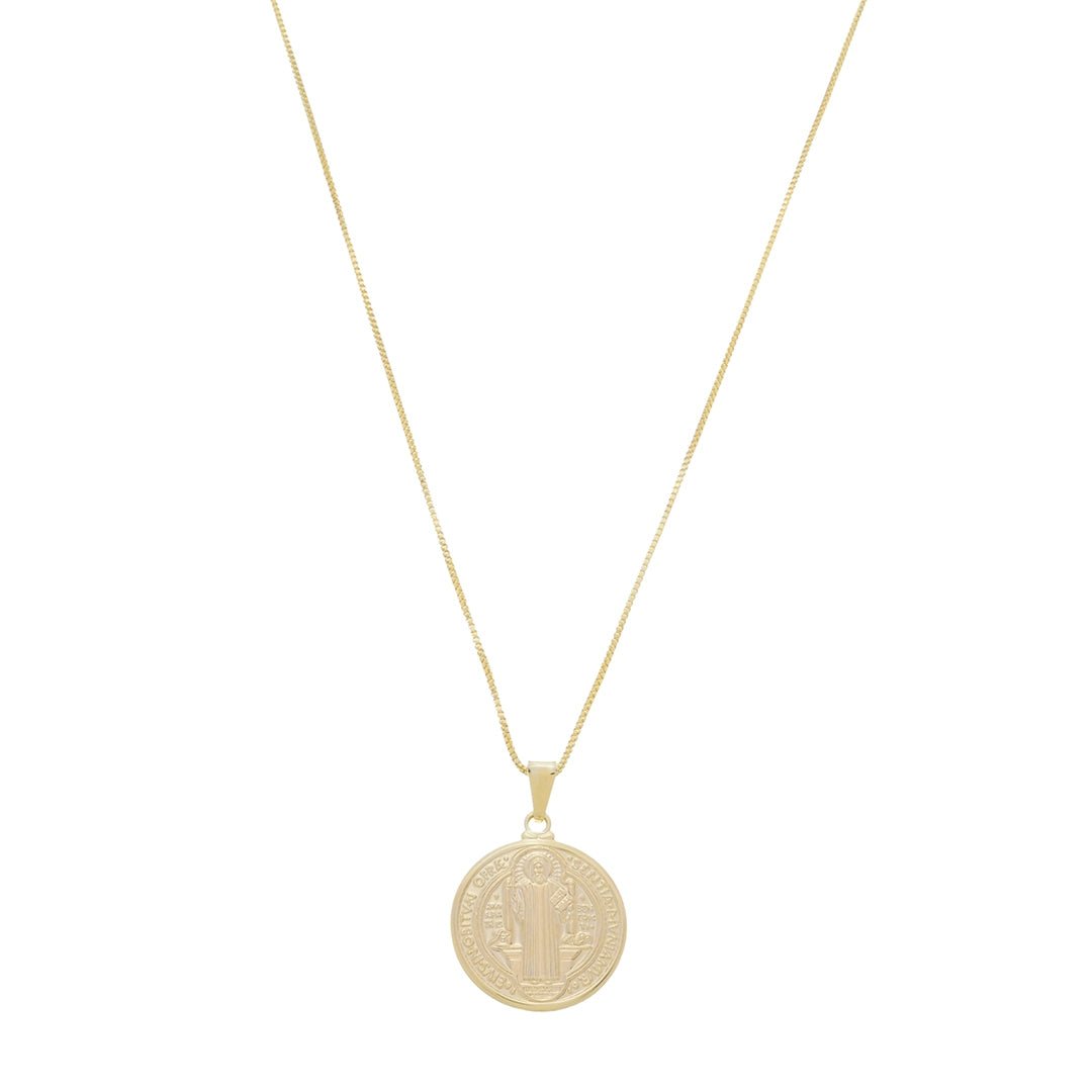 Saint Benedict Medal Necklace — detail