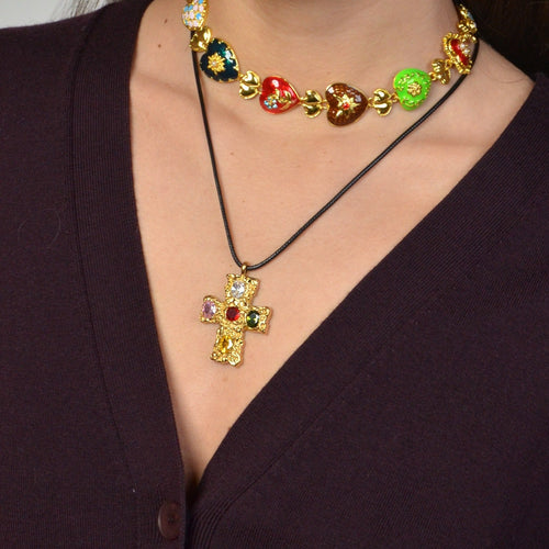 Precious Cross Necklace — worn