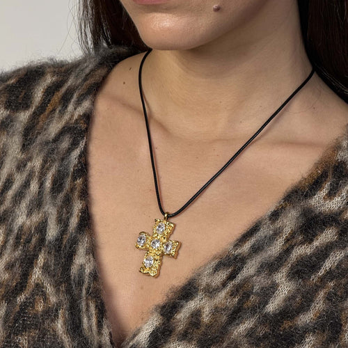 Precious Cross Necklace — worn