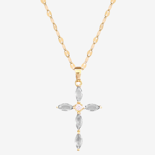 Agathe Necklace in White — studio shot