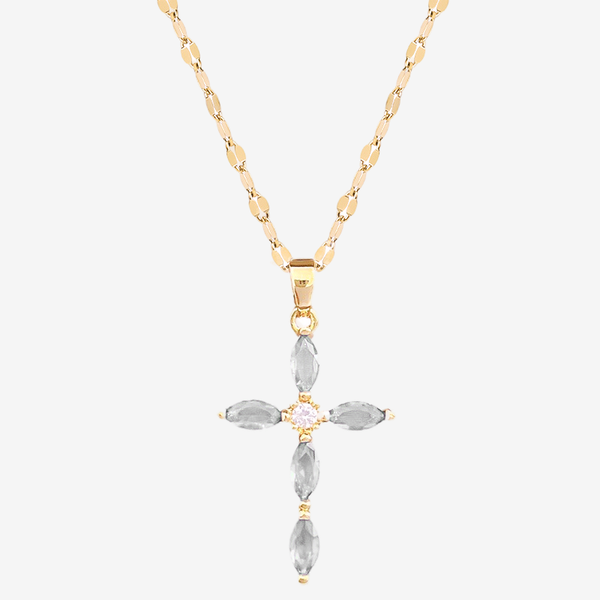 Agathe Necklace in White — studio shot