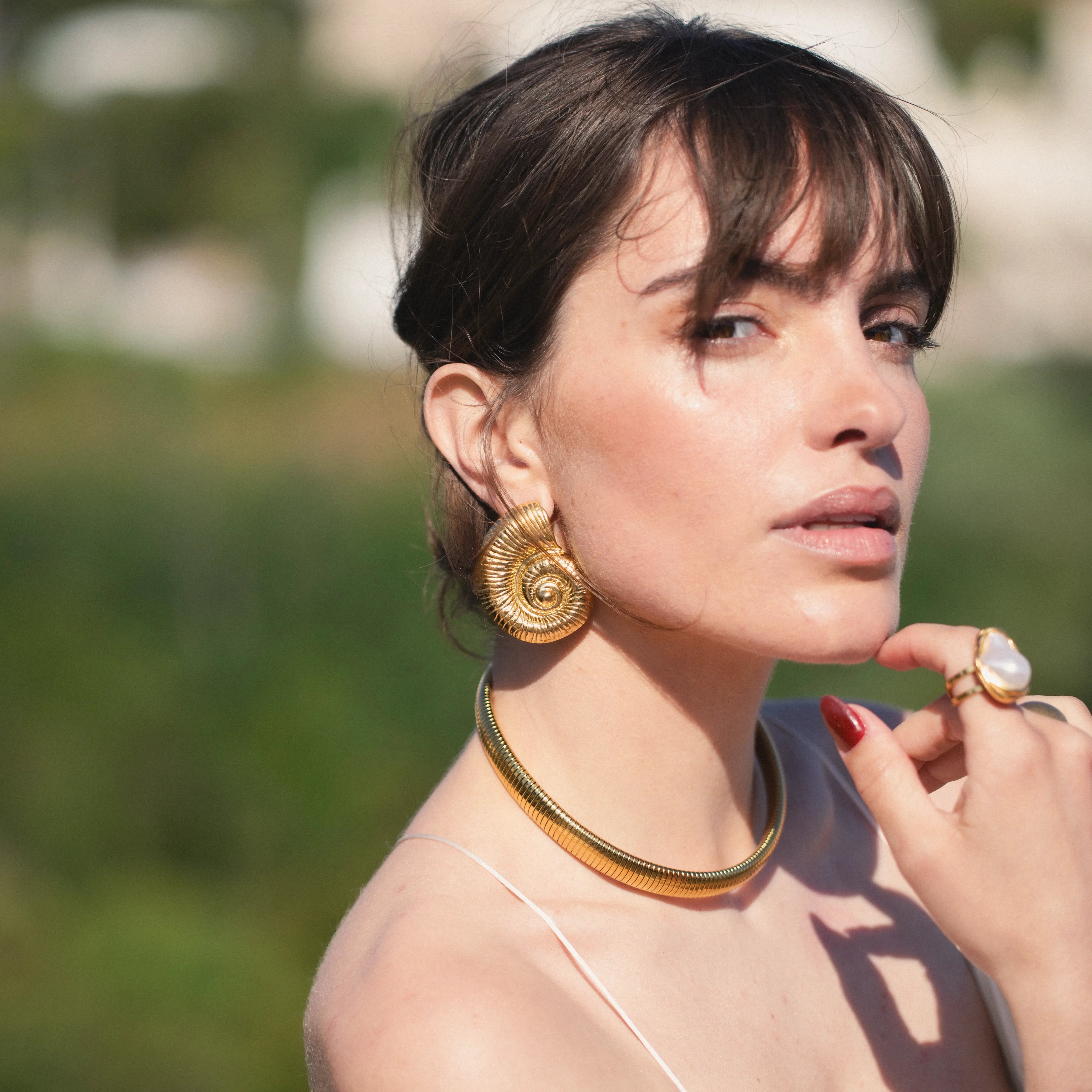 Luma Earrings — worn