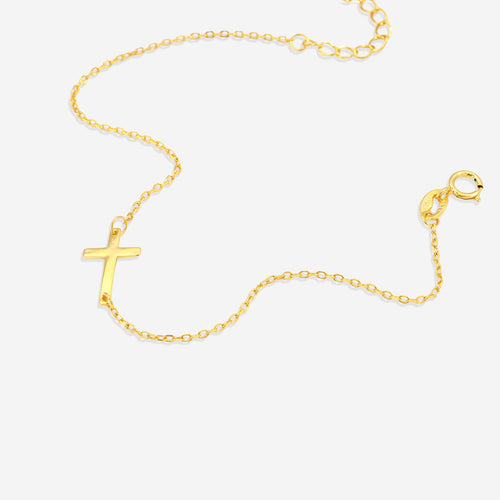Sideways Cross Chain Bracelet — detail