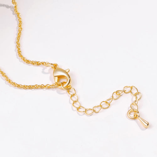 Birth Flower Cross Necklace — detail
