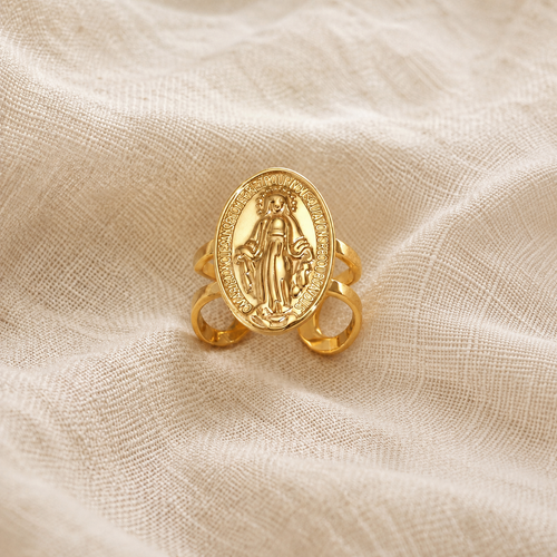 Miraculous Medal Ring — detail