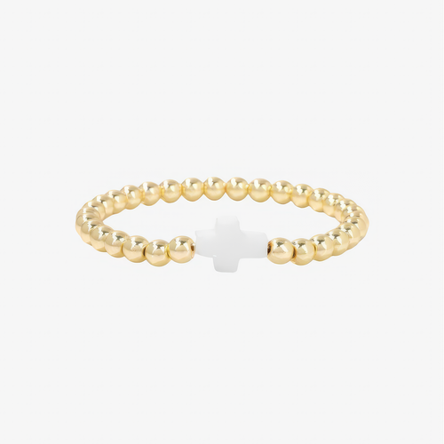 Beaded Cross Bracelet — detail