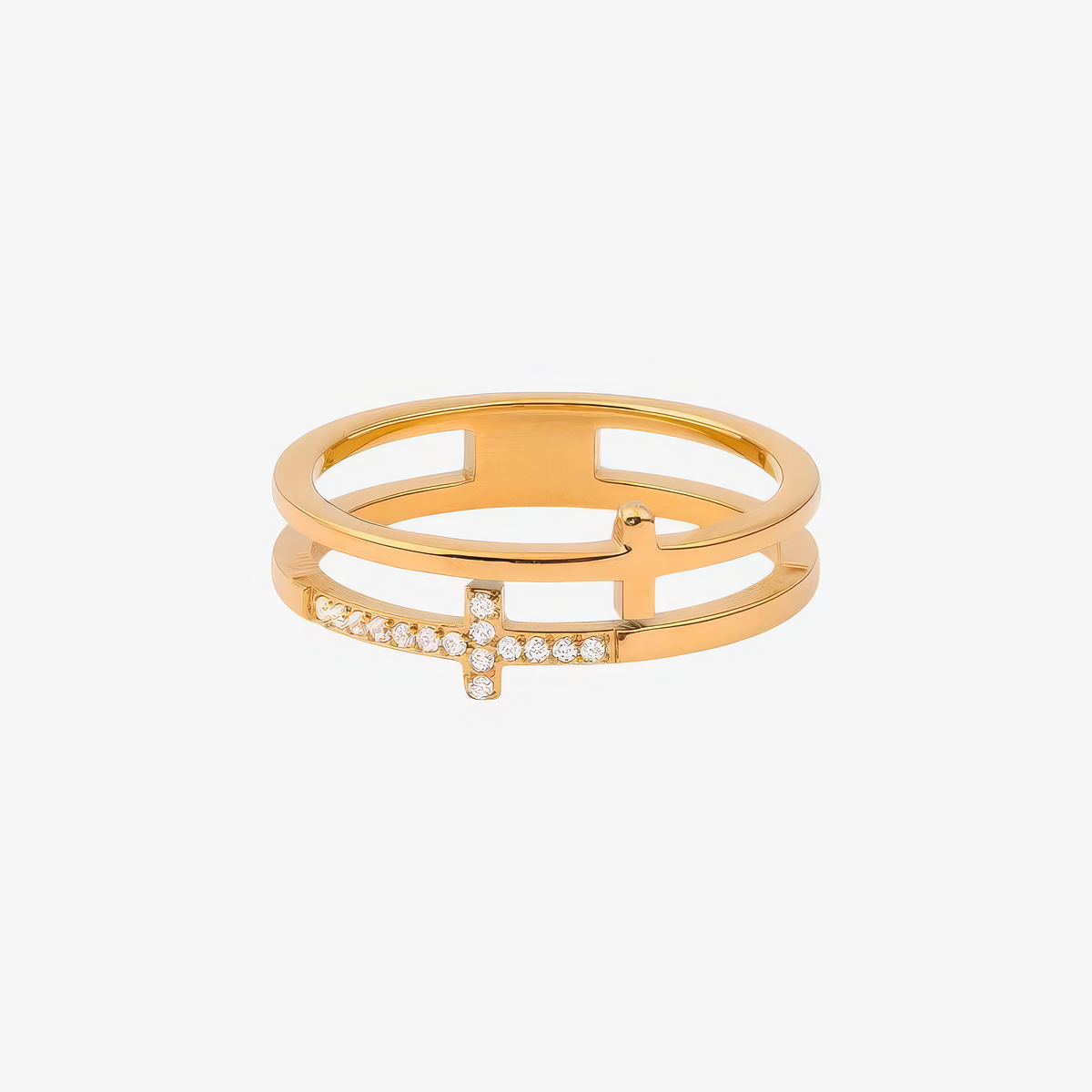 Double Cross Ring — detail