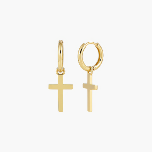 Classic Cross Hoops — detail