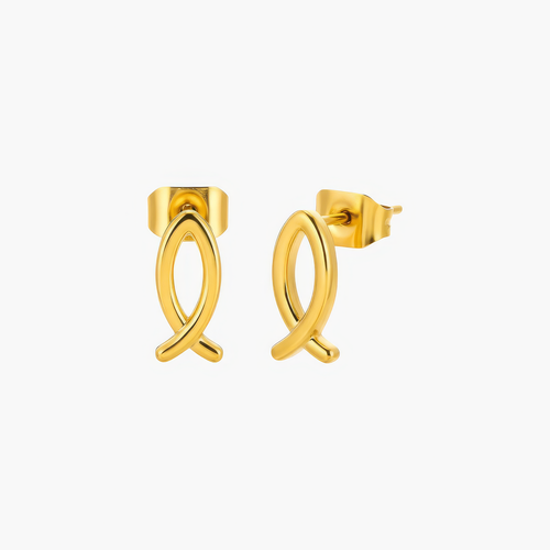 Ichthys Fish Studs — detail