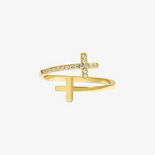 Wrapped Cross Ring — detail
