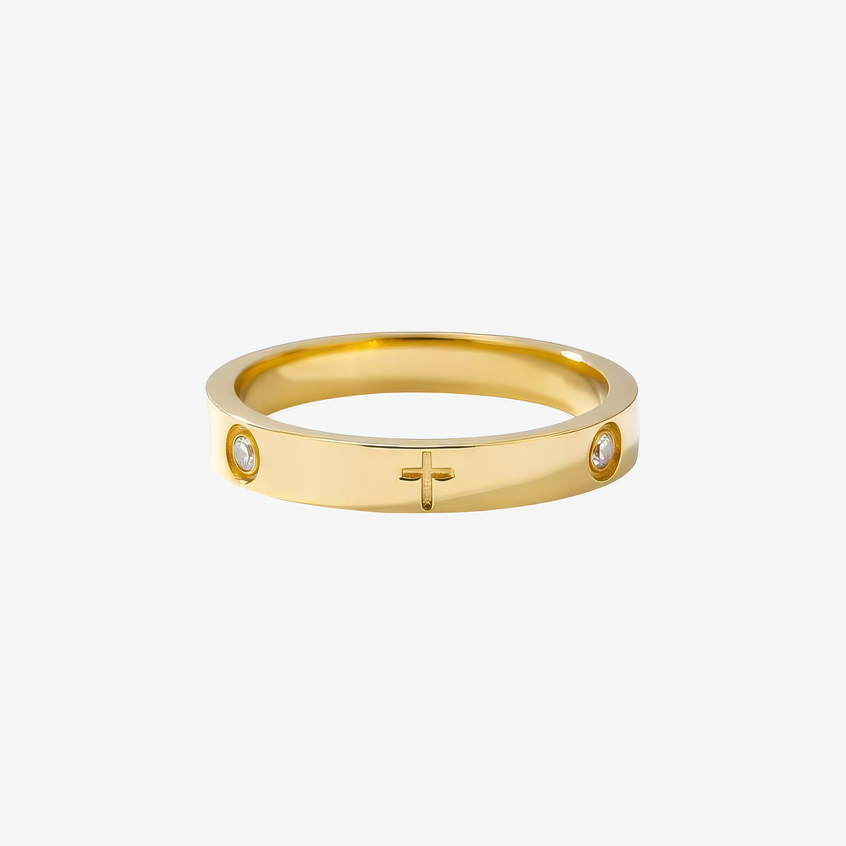 Cross Band Ring — detail