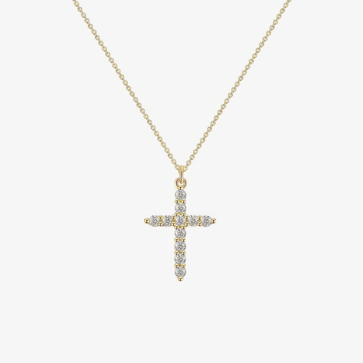 Crystal Cross Necklace — detail