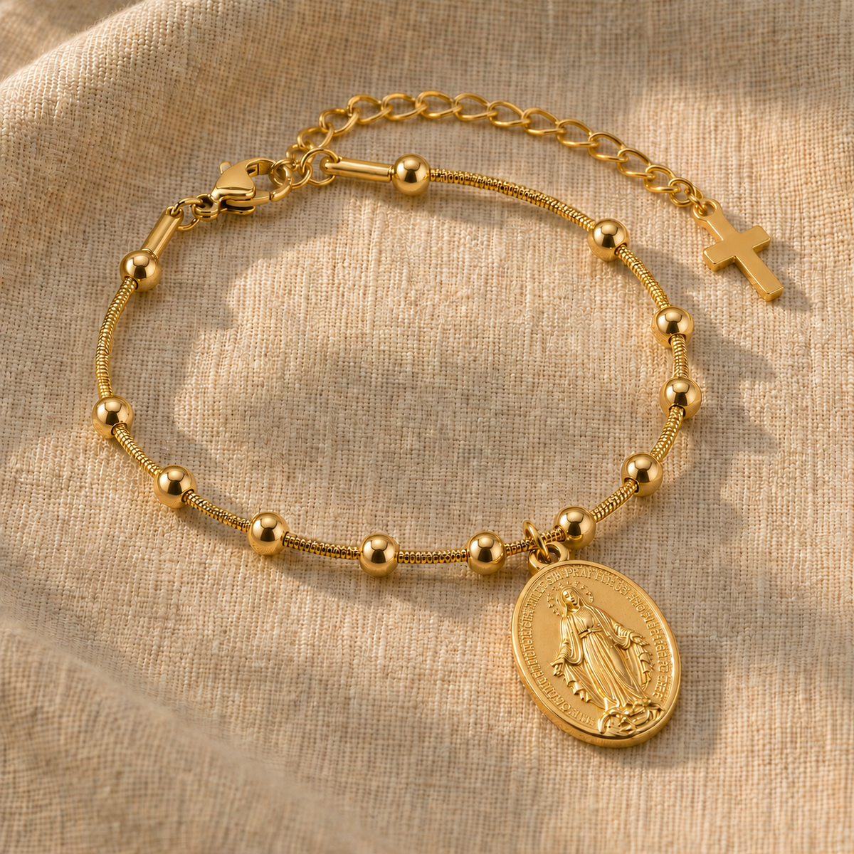 Miraculous Medal Bracelet — detail