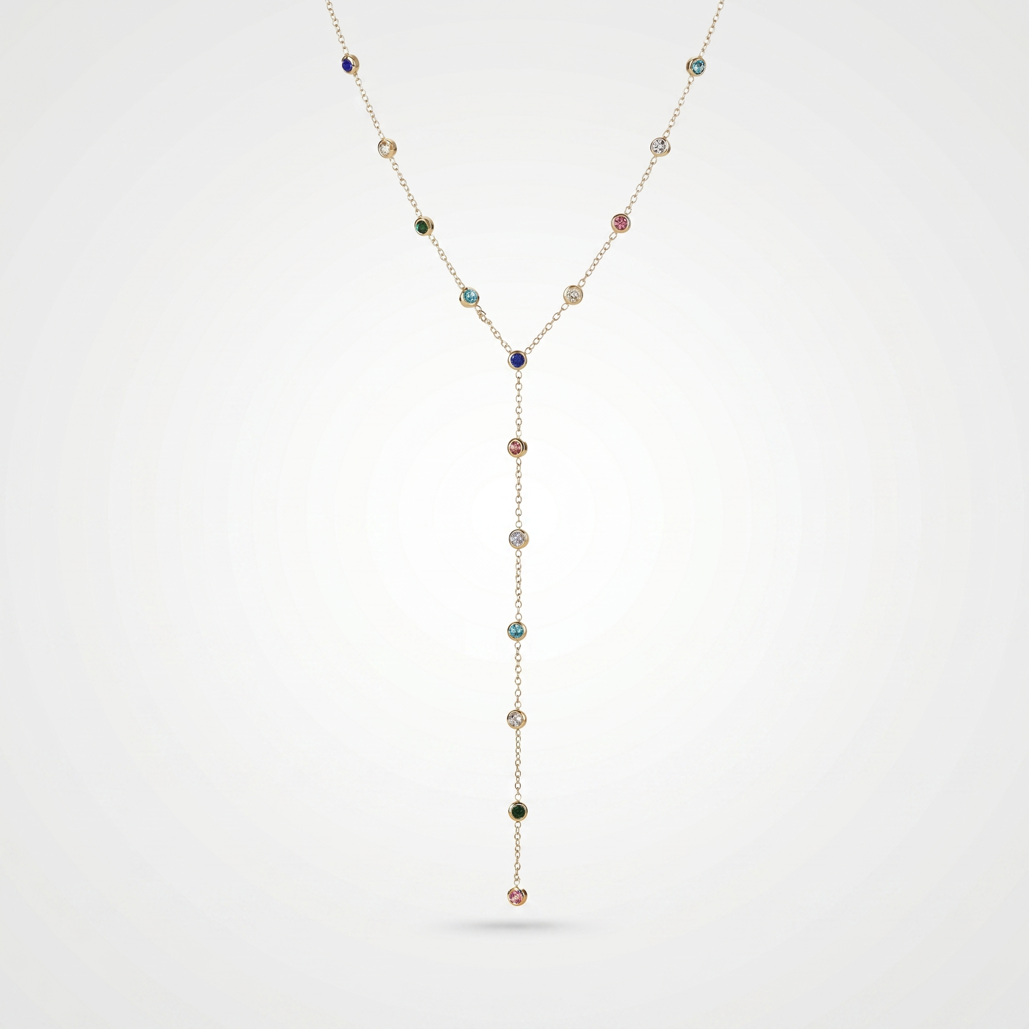 Sautoir Necklace — studio shot on light grey