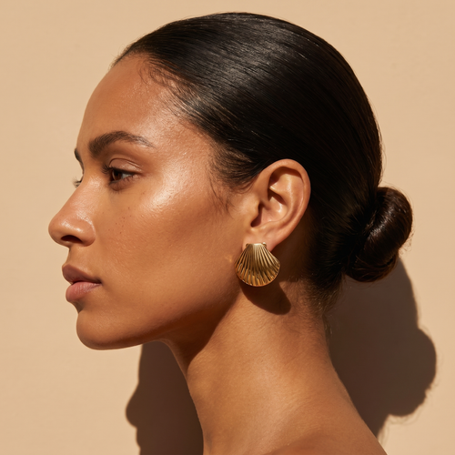Seashell Earrings — worn