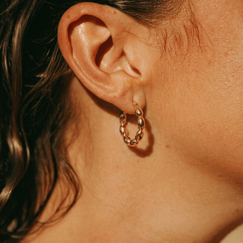 Ball Hoop Earrings