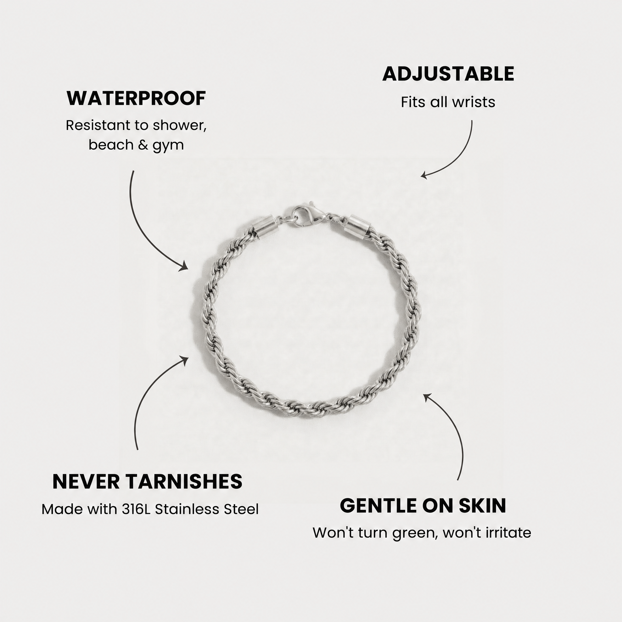 AylaGleam Cord Bracelet features
