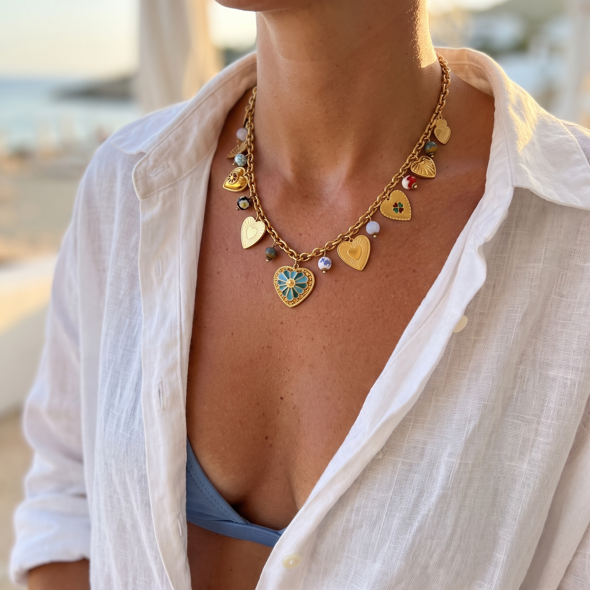 Love Charms Necklace — worn
