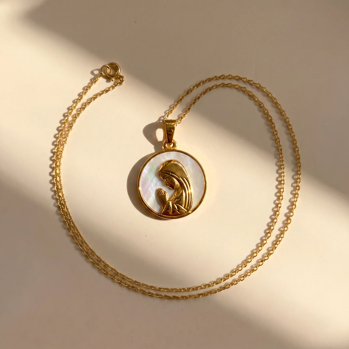 Our Lady of Prayer Necklace — detail