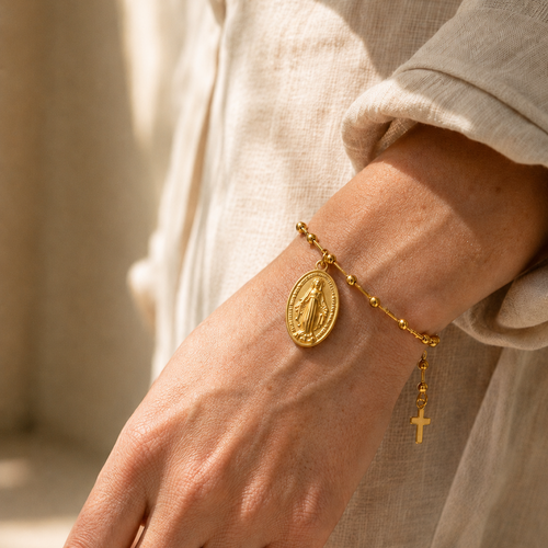 Miraculous Medal Bracelet — worn