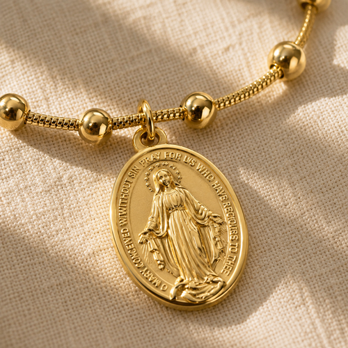 Miraculous Medal Bracelet — detail