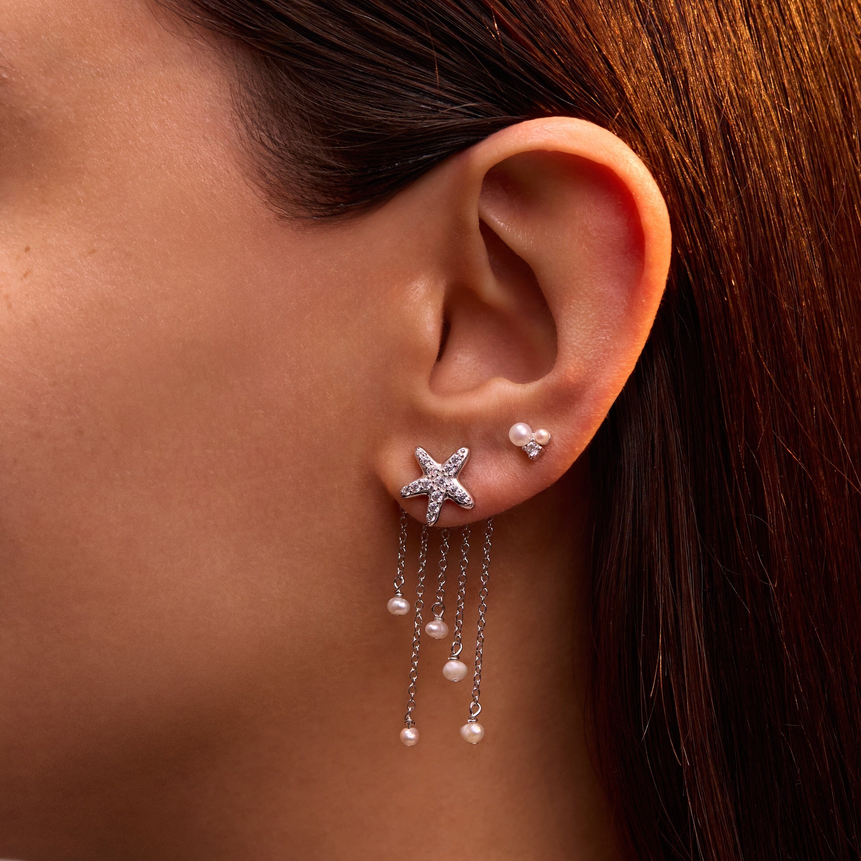 Marina Star Studs — worn