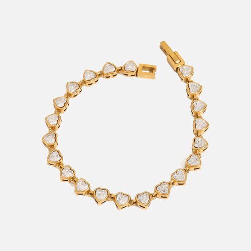 Riviere Heart Bracelet — studio shot on light grey