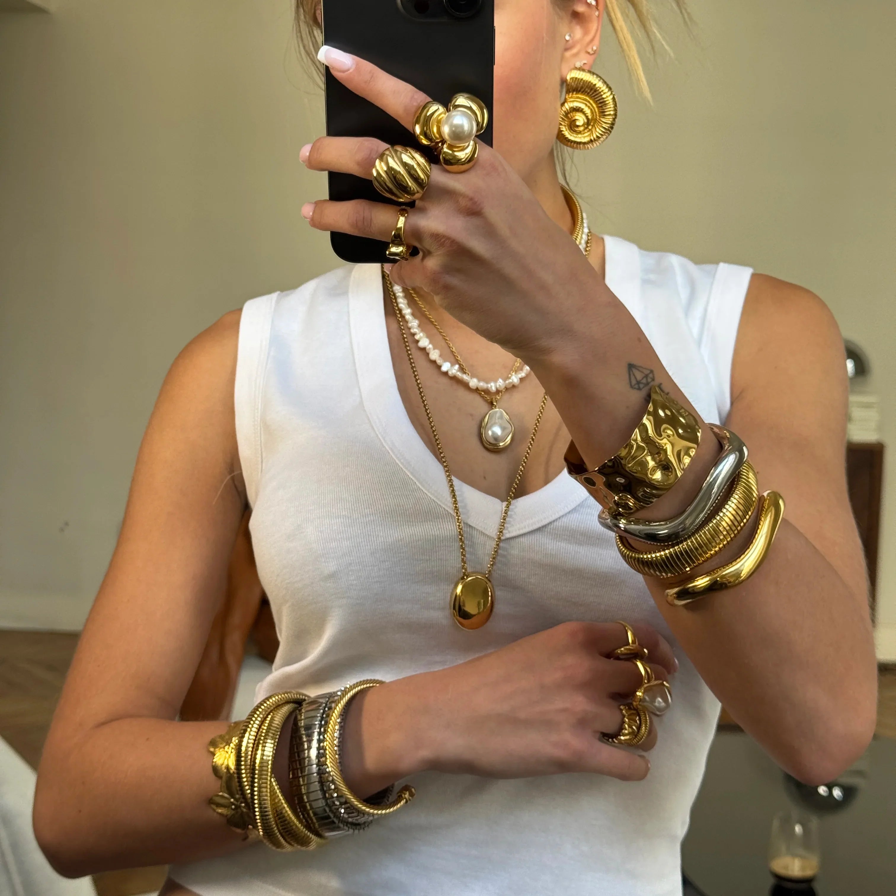 Croissant Ring — worn
