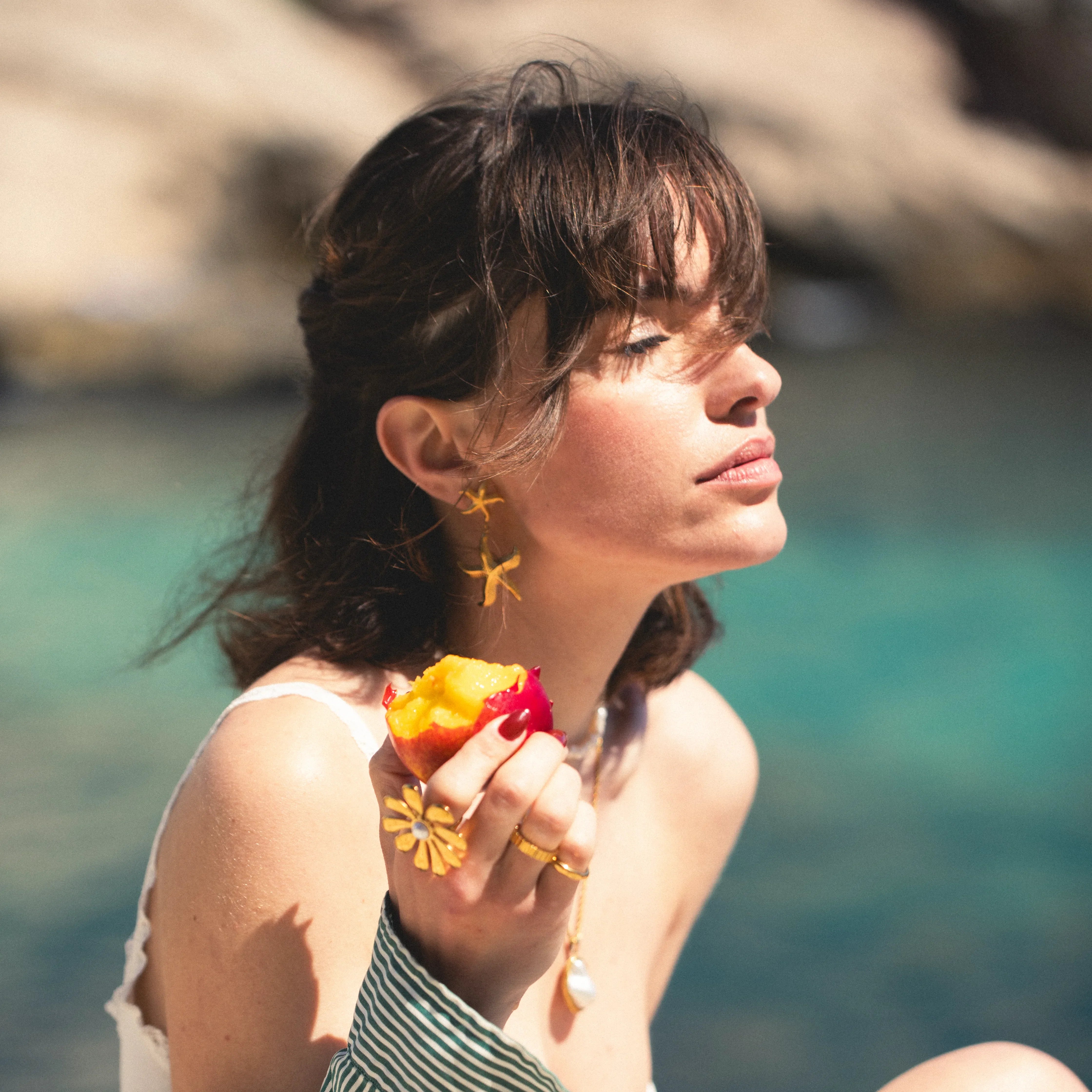 Stella Earrings — worn